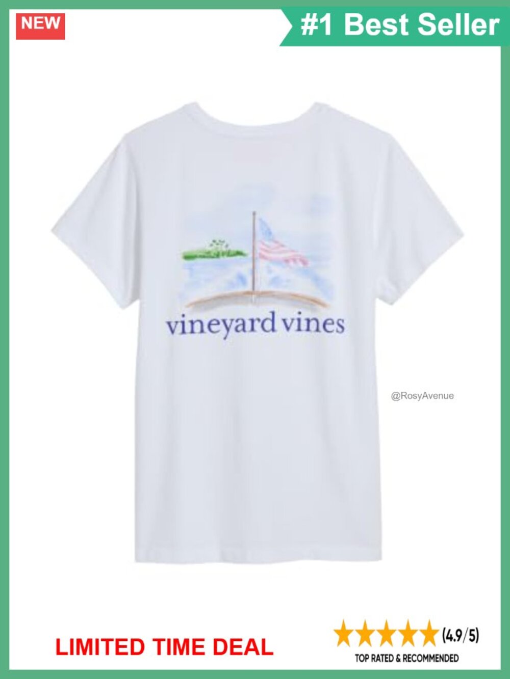 vineyard vines Short Sleeve Pocket Tee Soft Washed Cotton Crew Neck